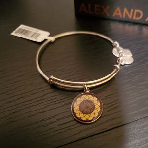 Alex and Ani Sunflower charm bangle